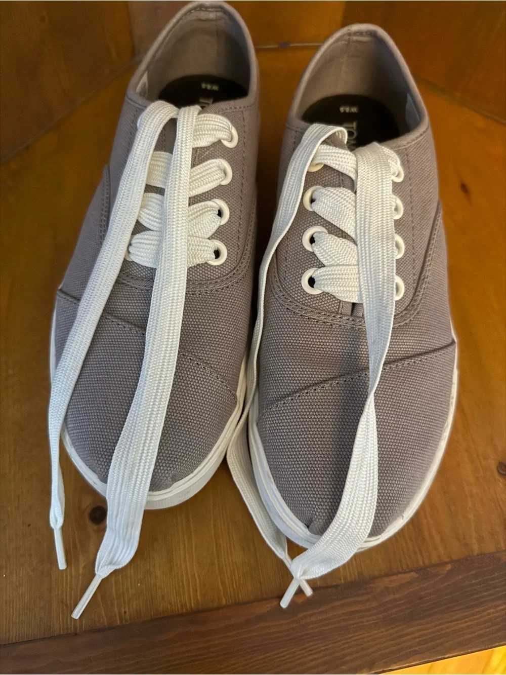 TOMS Lunar Grey Alpargata Fenix Canvas Lace-Up Sneakers 8.5